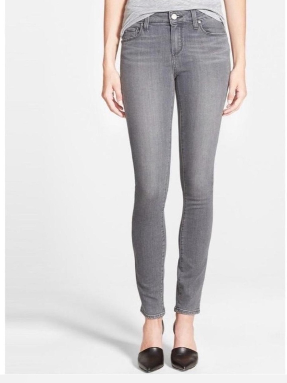 PAIGE Verdugo Ultra Skinny Jeans Grey Silvie Wash Size 28